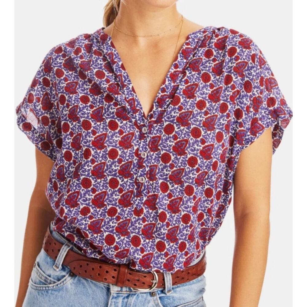 Xirena Sam Floral Short Sleeve Top Size XS